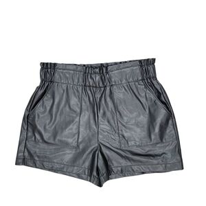 Ci Sono Women's Black Faux Leather Shorts - Size Medium